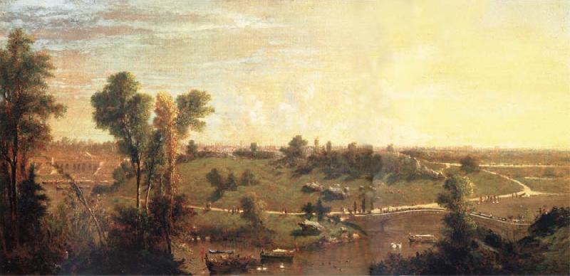 George Loring Brown View of Central Park France oil painting art